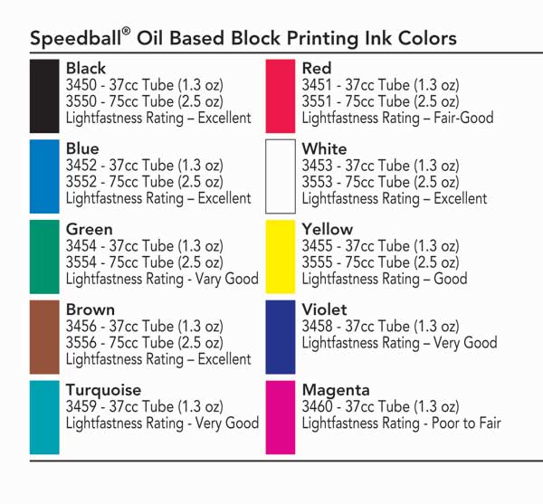 AOE Artworld Oil Based Block Printing Ink