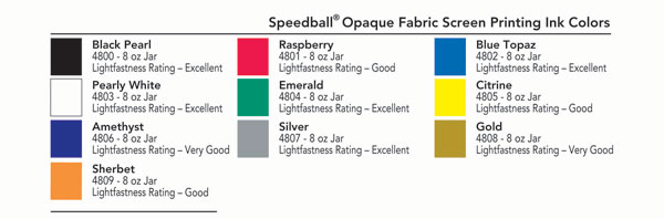 Speedball Opaque Fabric Ink